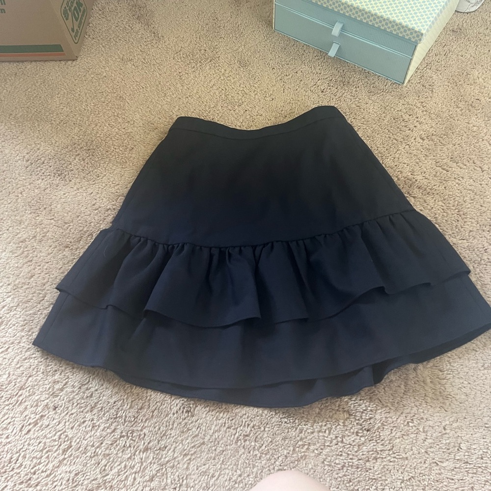 J crew navy mini skirt